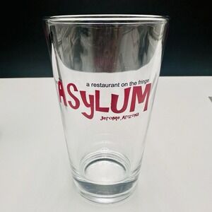 RARE ASYLUM Jerome AZ Restaurant Heavy Pint Beer Glass